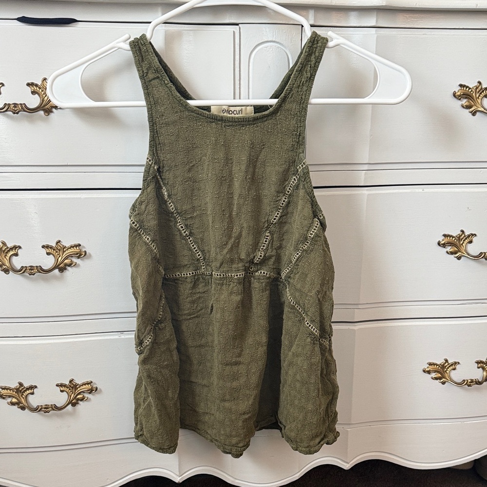 Rip Curl Olive Green Textured Top